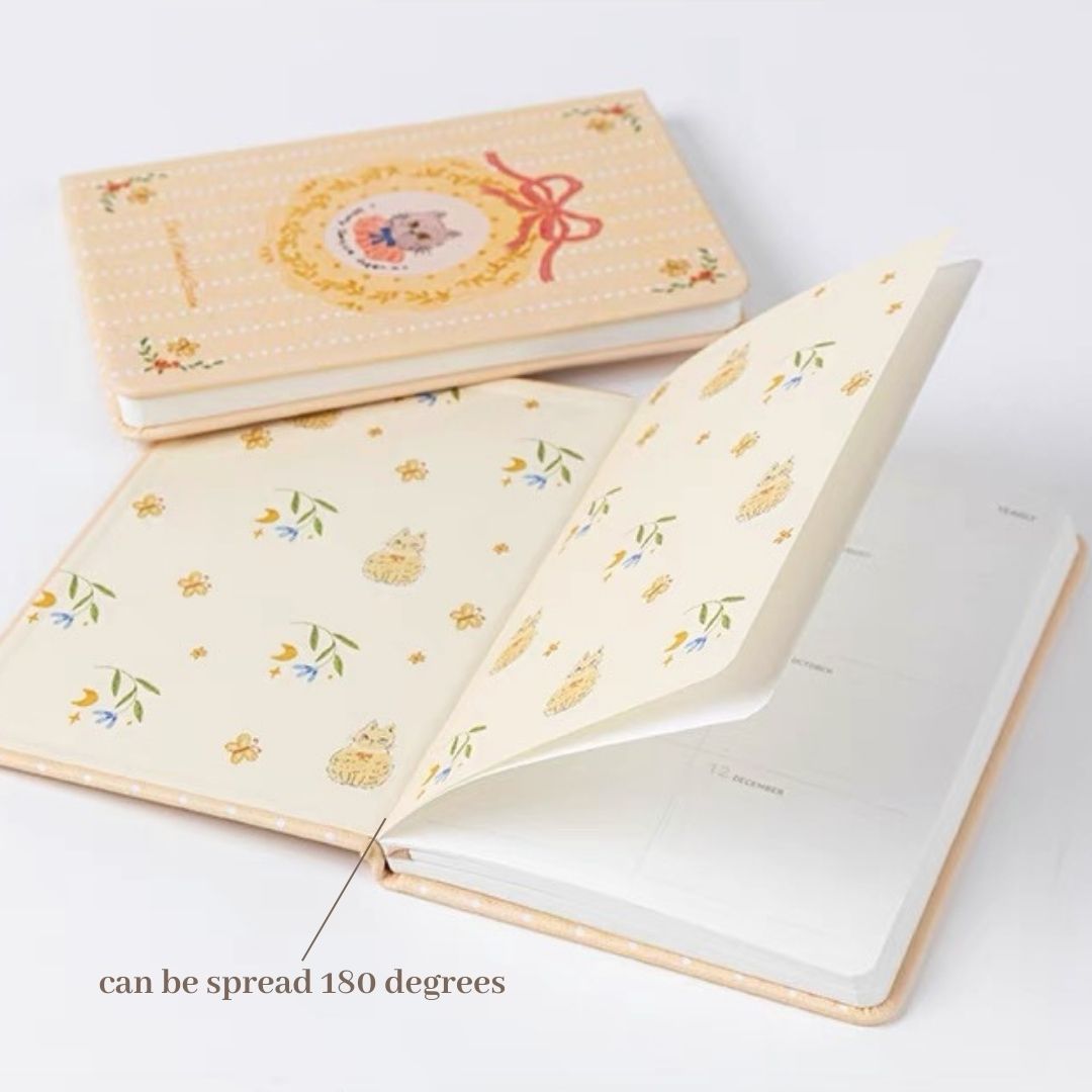 PU Leather A5 Planner - Cat Queen - Paper Ground