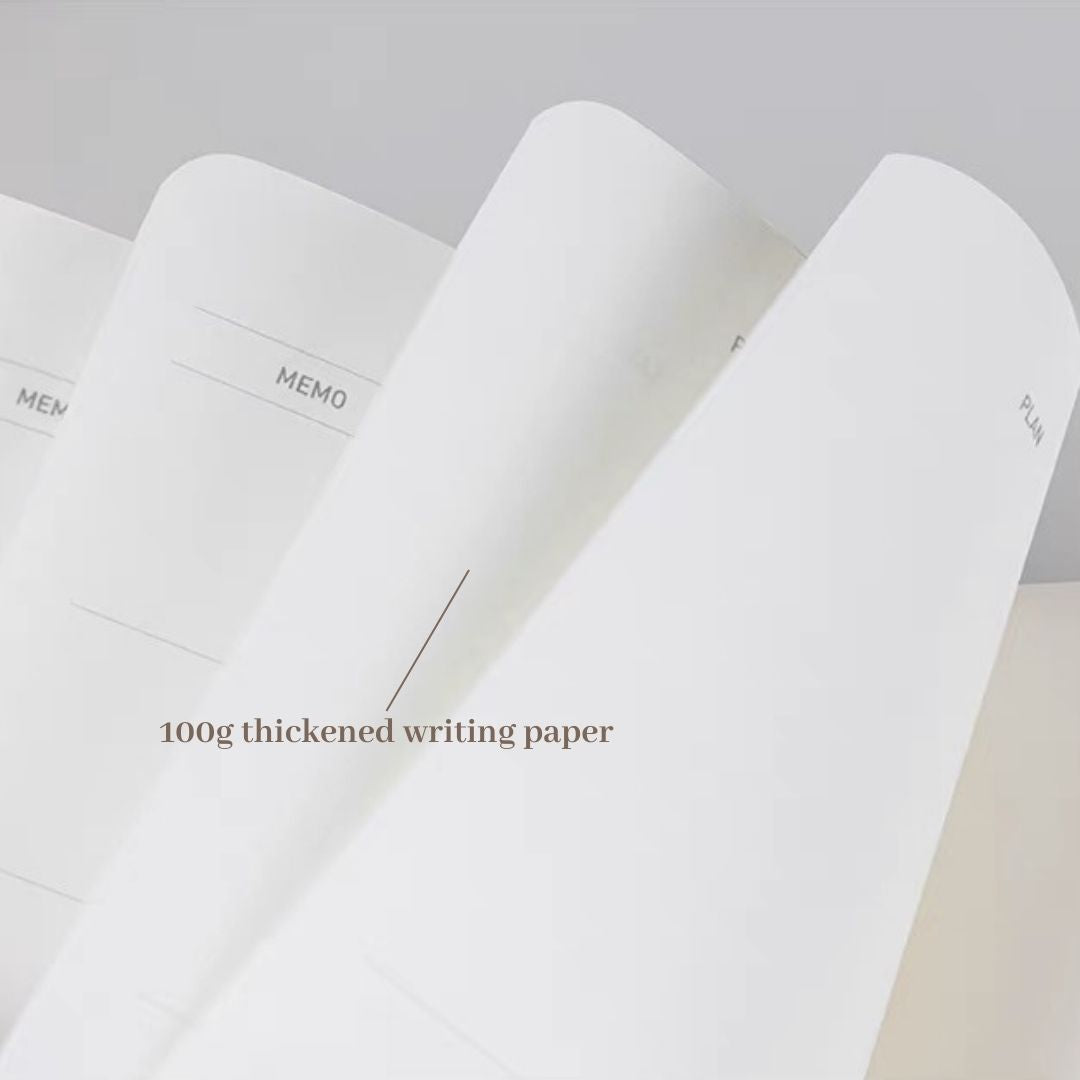 100g writing paper PU Leather A5 Planner - Summer Plan - Paper Ground