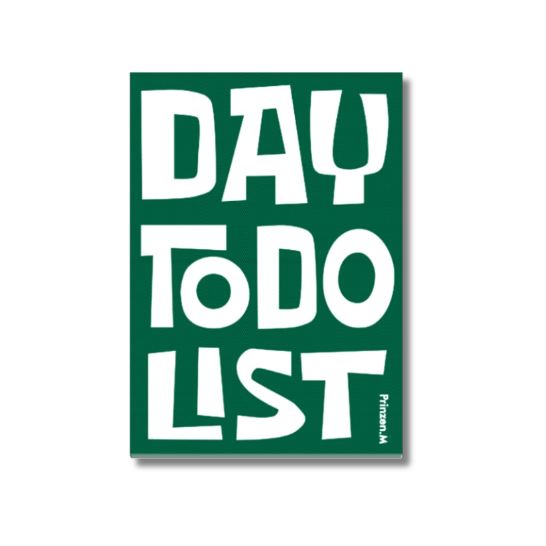 cover of Undated Daily Planner, To Do List Notebook - Green - Paper Ground