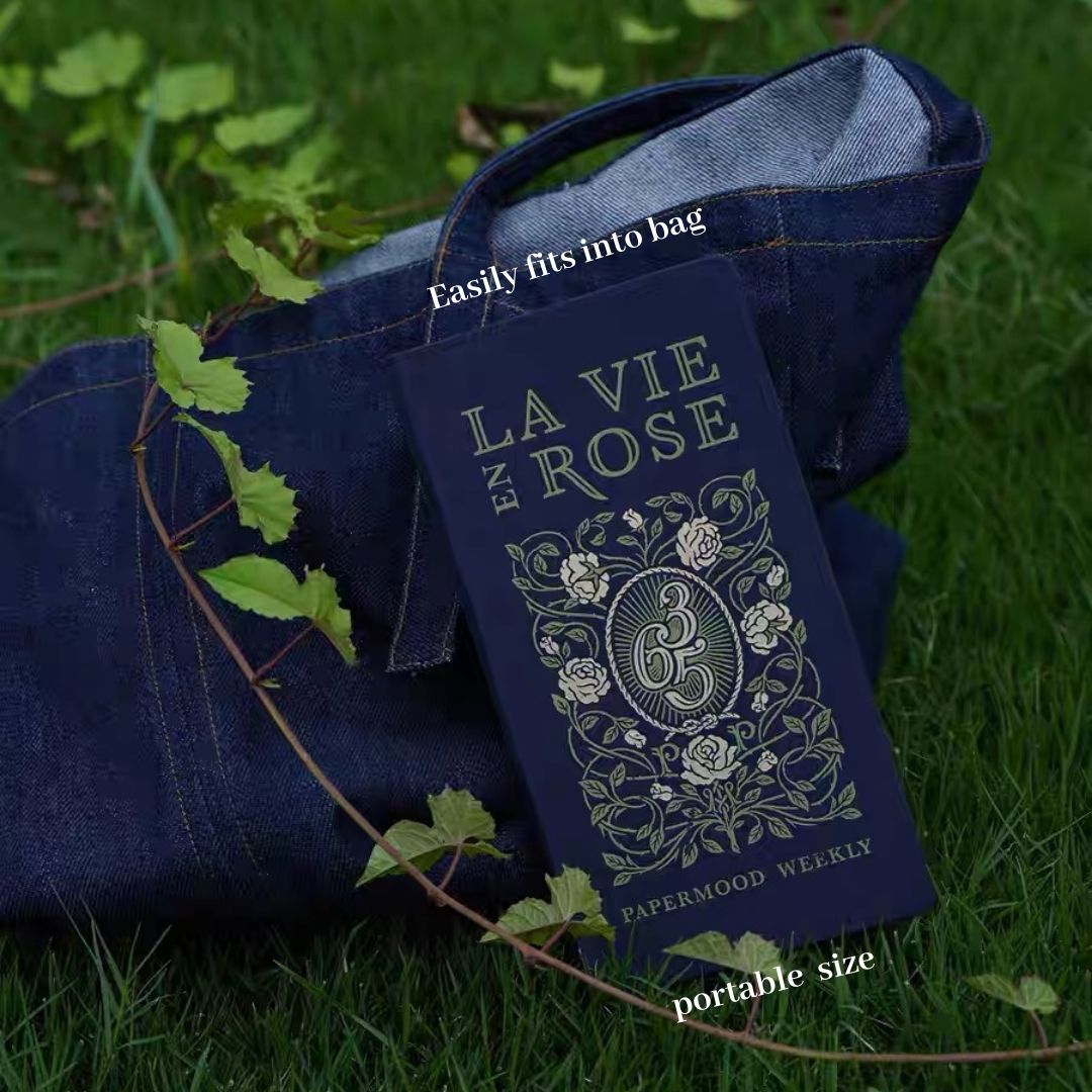 portable size of Undated Weekly Planner - La Vie En Rose - Paper Ground