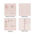 Load image into Gallery viewer, inner pages of Coral Pink PU Leather Day Planner - Paper Ground
