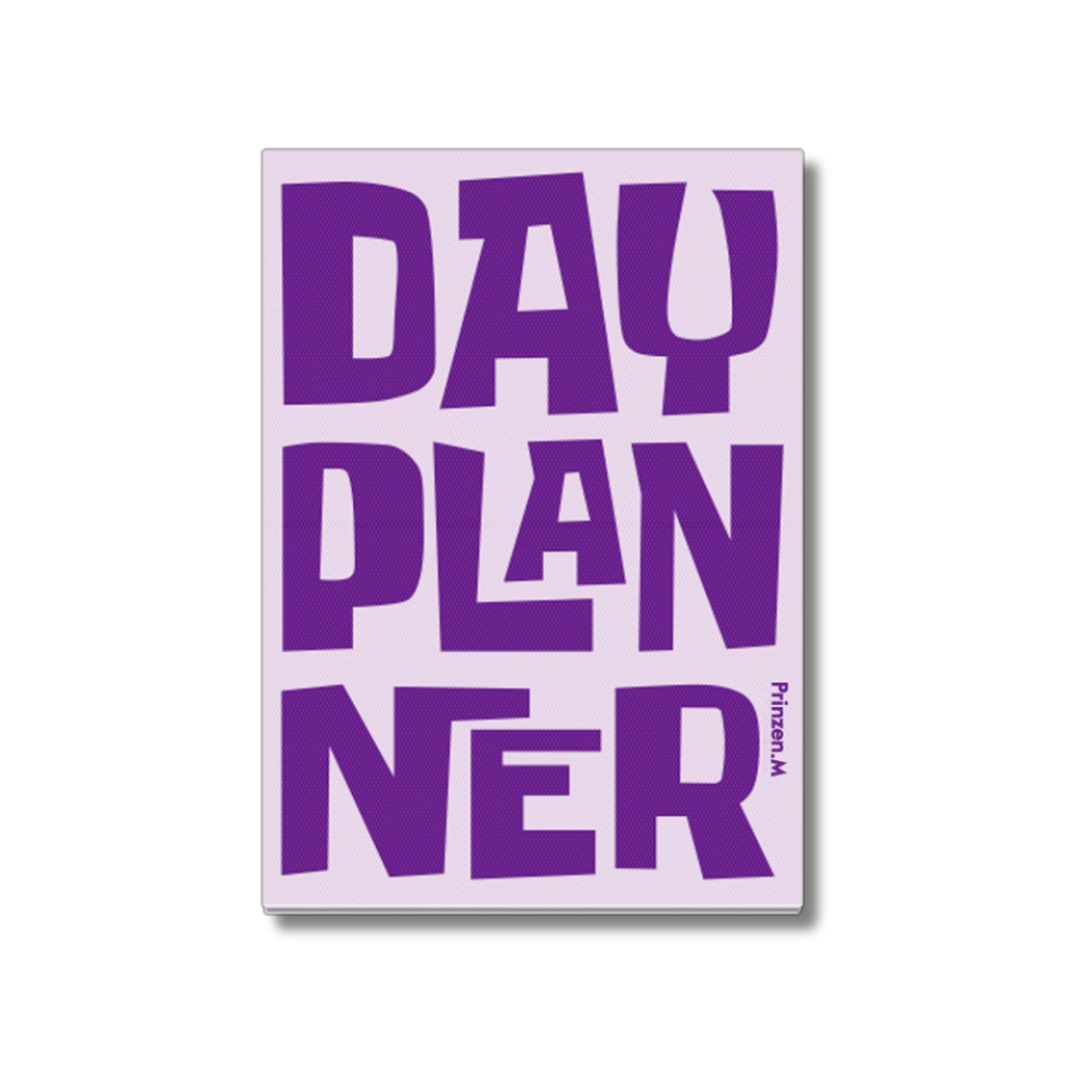 cover of Undated Daily Planner, To Do List Notebook - Purple - Paper Ground