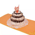 Load image into Gallery viewer, 3D Pop-Up Card - Birthday Cake
