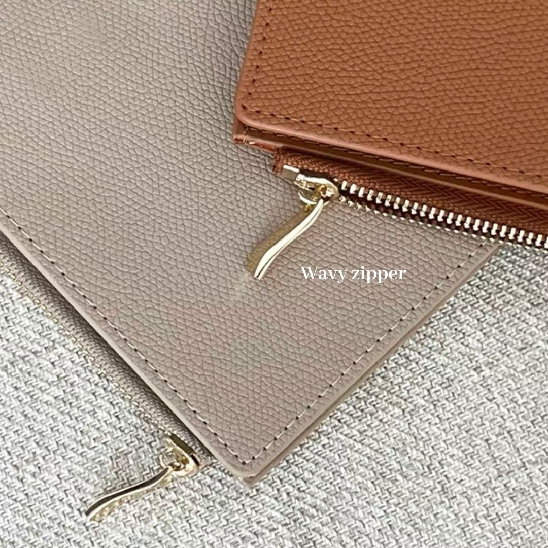 Name Customized Zipper A6 Notebook  - Grey Green
