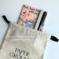 Load image into Gallery viewer, Beige Signature Reusable Bag with black drawstring - Paper Ground
