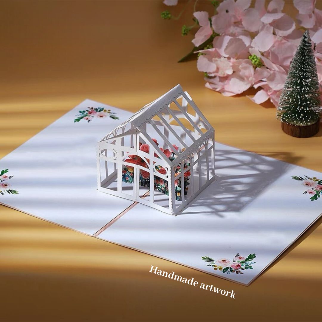 3D Pop-Up Card - Greenhouse