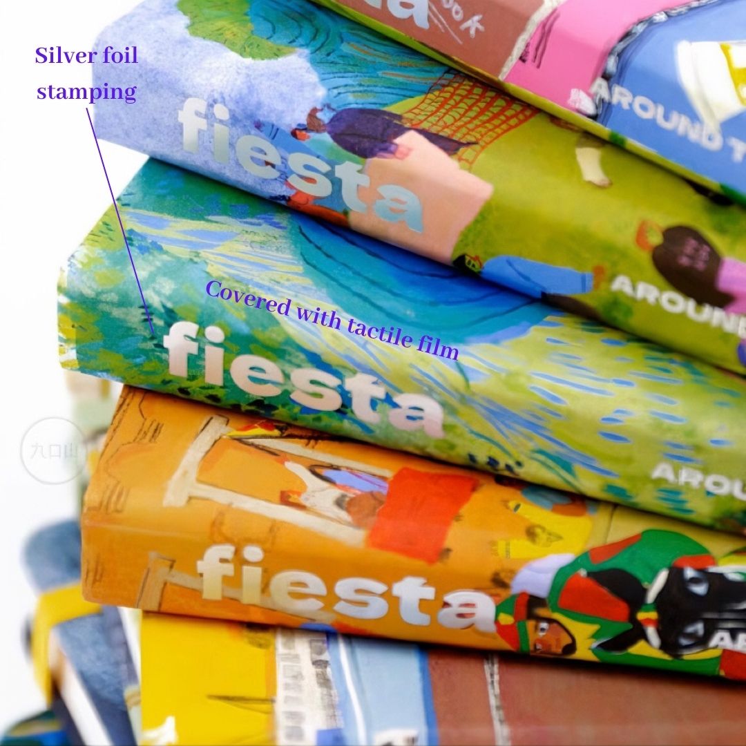 silver foil stamping of Sketch Book with Illustration Cover - Las Fallas del Pirineo - Paper Ground