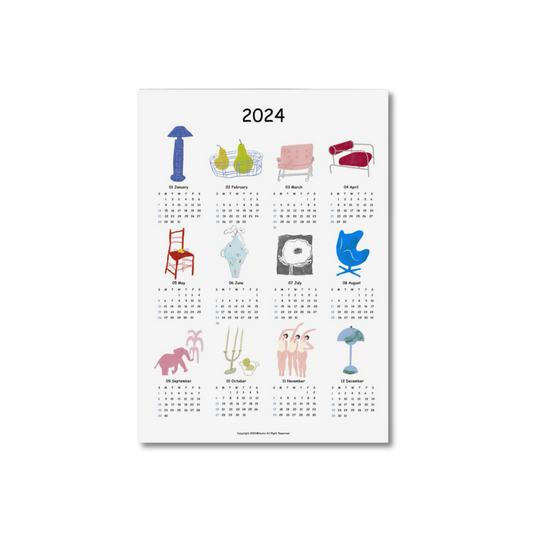 2024 Illustration Calendar - Paper Ground