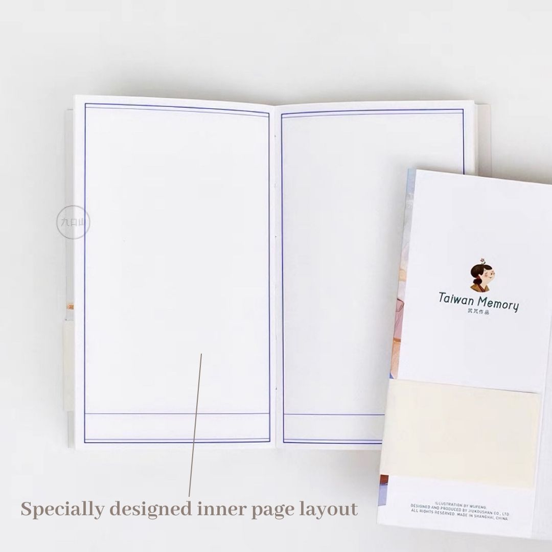 inner page of Mini Notebook with Illustration Cover - Retro Style 3 - Paper Ground