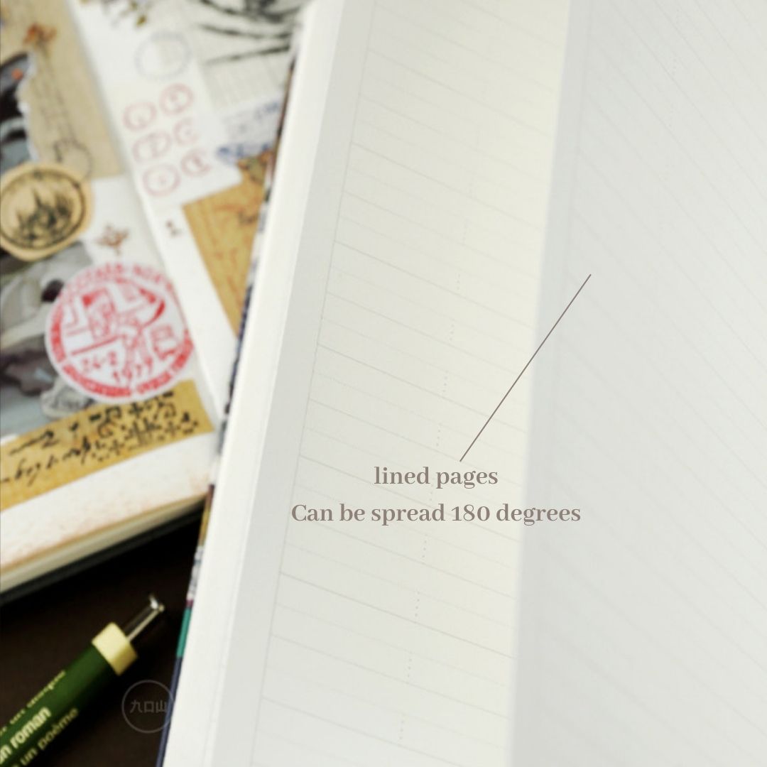 lined inner pages of Vintage Hand-drawn Notebook - Life encyclopedia - Illustration - Paper Ground