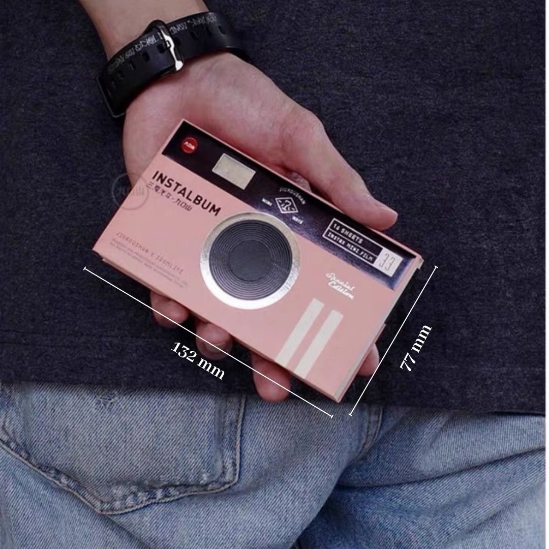 size of Instant Camera Journal - Pink - Paper Ground