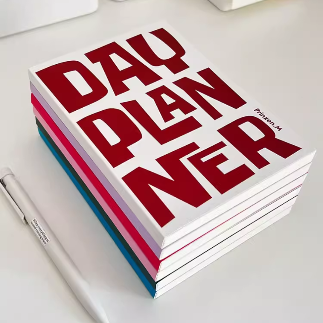 Undated Daily Planner, To Do List Notebook - Red - Paper Ground