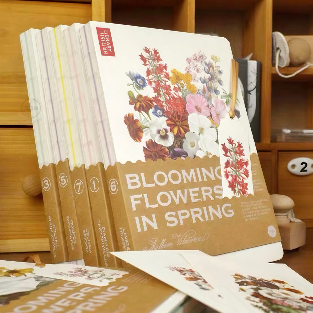 collection of Blooming flowers notebooks - Paper Ground