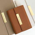 Load image into Gallery viewer, 3 colors of Name Customized Pocket Notebook - Caramel - Paper Ground
